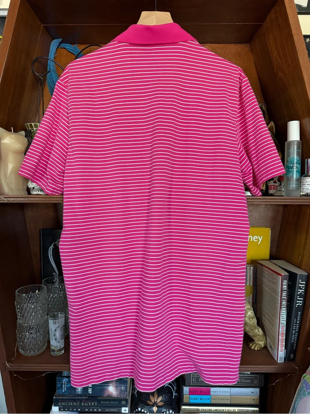 Ralph Lauren - Polo Golf Striped Performance Polo - Pink / White - Men’s Medium